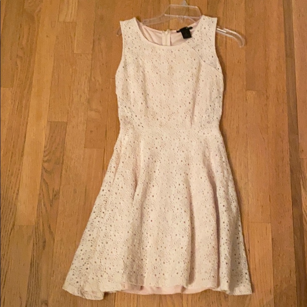 Aqua dress pink lace